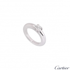 Cartier 18k White Gold Diamond C De Cartier Ring Size 48